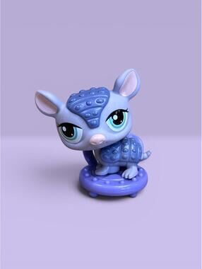 Littlest Pet Shop LPS Armadillo #1454 with Chair Accessory